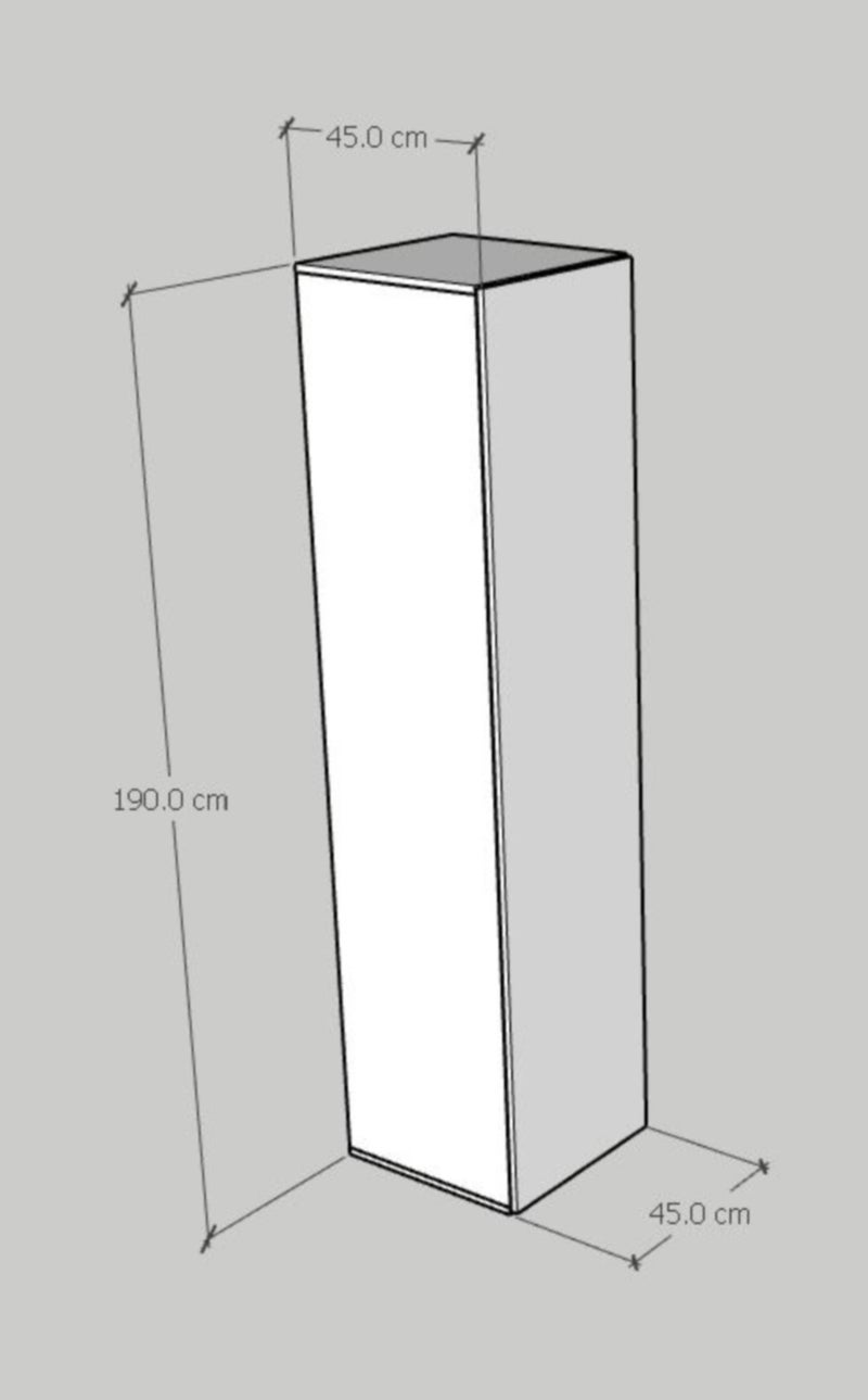 فرنتشر ستور دولاب مودرن ام دى اف 1 درفة - ارتفاع 190 سم - عرض 45 سم - عمق 45 سم من فرنتشر ستور . - Image 3